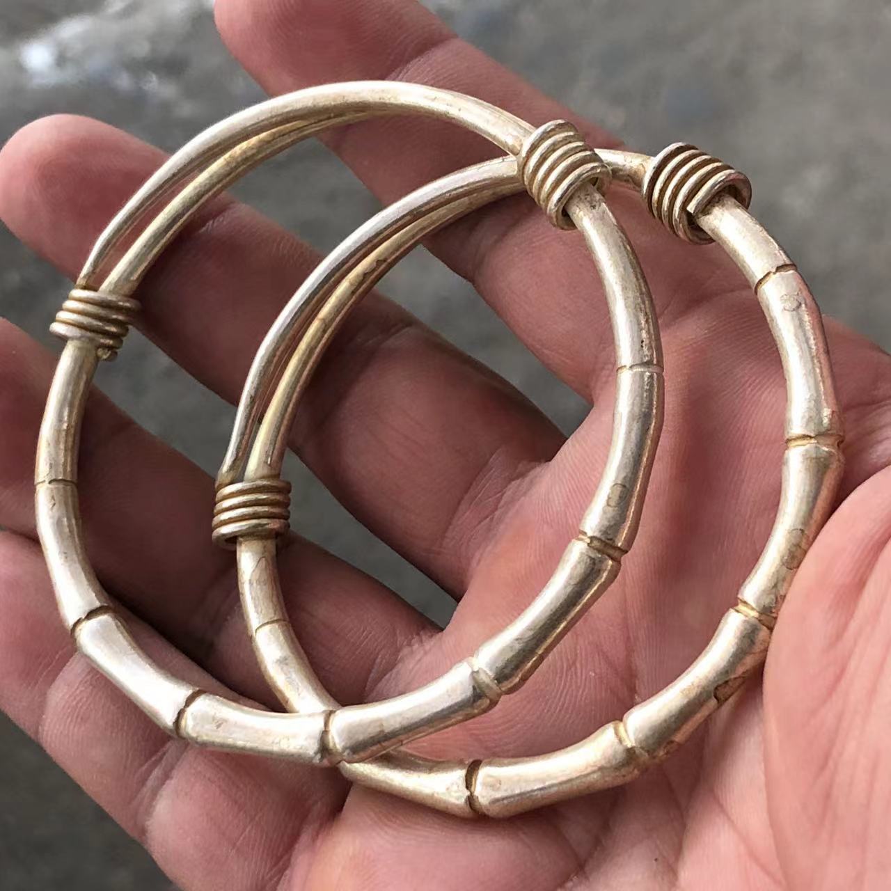 Vintage Collectible Jewelry - Bracciale Vintage in Rame Placcato Argento