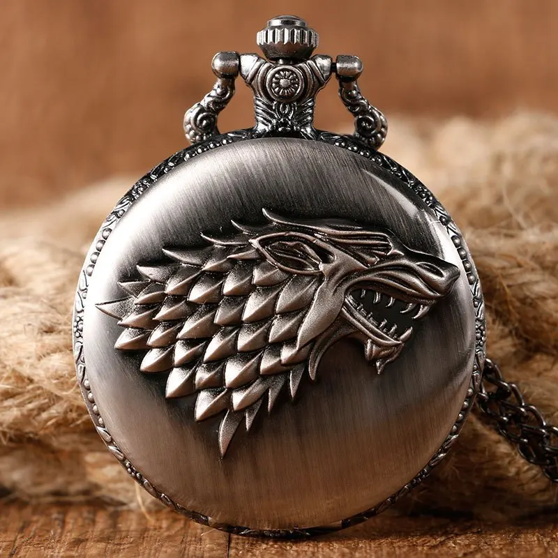 Vintage Collectible Guns - Orologio da tasca vintage Direwolf Stark