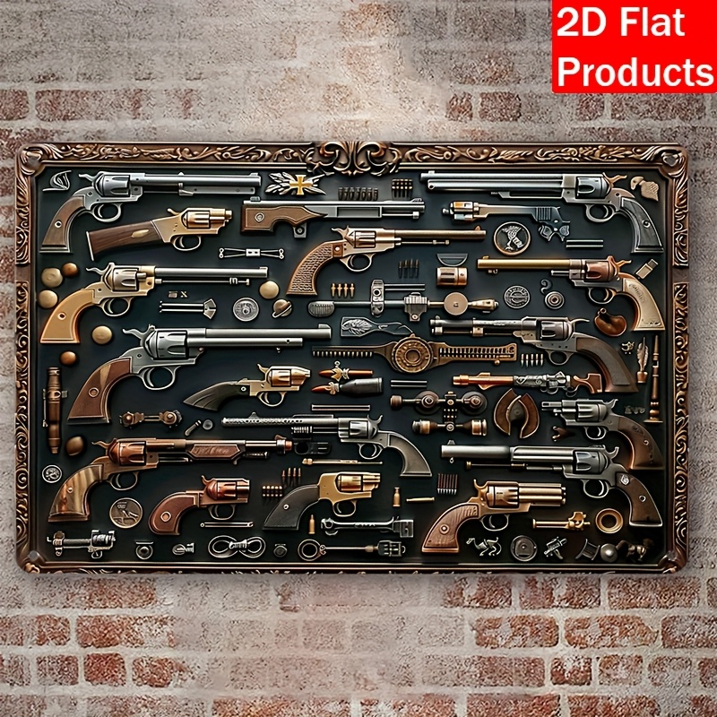 [Placca Decorativa in Metallo] - Vintage Collectible Guns recensione e prezzo