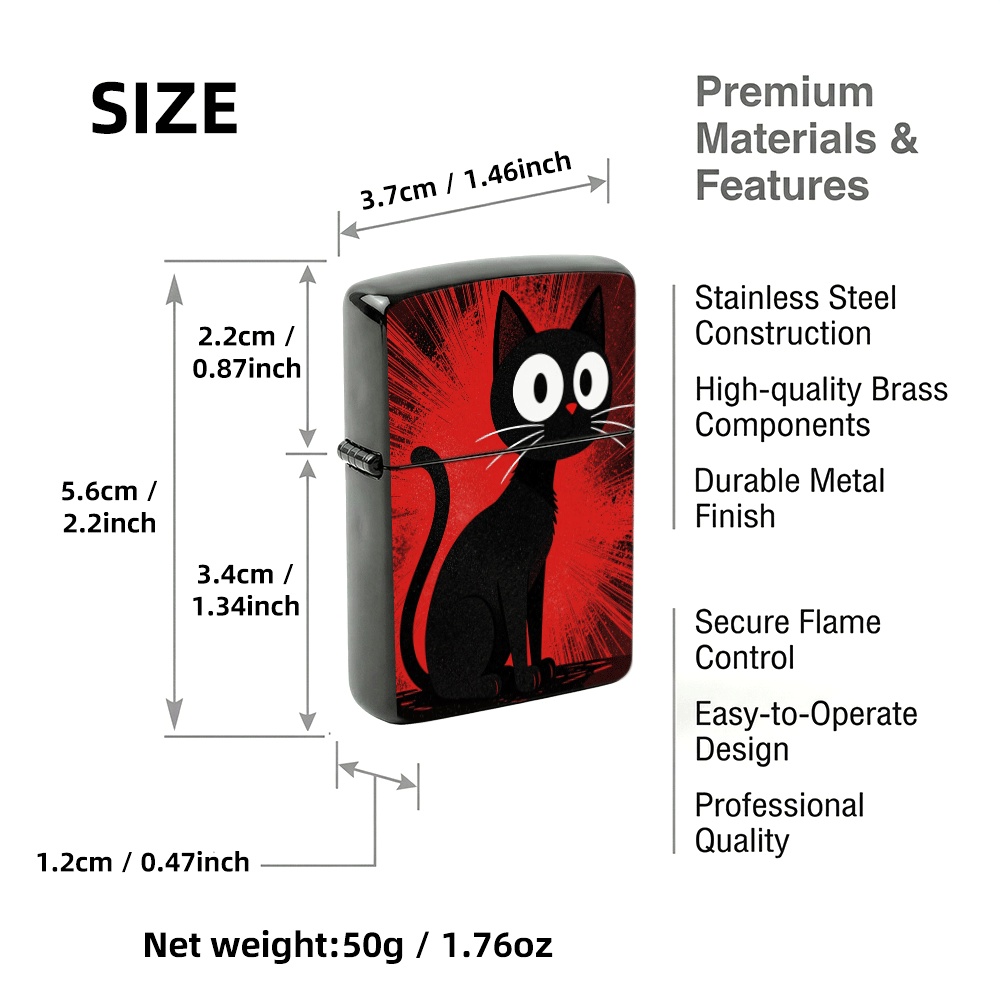 Accendino Flip Top Black Cat,  - Vintage Collectible Lighters recensione e prezzo